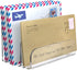 Mail Organizer Countertop, 3 Section Clear Acrylic Small File Holders for Desk, Modern Document Accessories