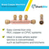 SharkBite 3/4 Inch x 1/2 Inch Outlet Multi-Port Tee, Push to Connect Brass Plumbing Fittings
