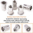Keadic 50Pcs M6 Metric Rivet Nut, Stainless Steel Flat Head Threaded Insert for Automotive, Furniture, Decoration