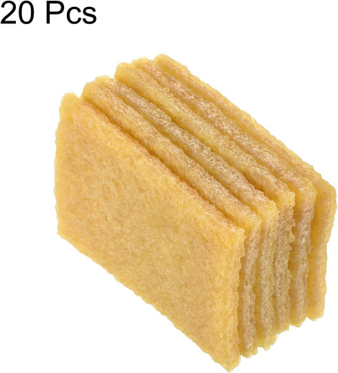 PATIKIL 70x50x7mm Residue Eraser - 20 Pack Rectangle Adhesive Remover Cleaning Tool for Paper Craft, Yellow