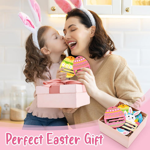 Set 6 Easter Money Holder Cards of Easter Eggs Bunnies Money Holder Cards for Easter Basket Tag Gift Card Money Gifts