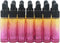 Ellbest 14pcs 10ml Essential Oil Dropper Glass Bottle, Colorful Reusable Bottles for Travel (Yellow Gradient)
