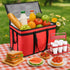 Frozen Commercial Cooler Insulated Food Delivery Bag & Drink Carrier with Hard Bottom, XXX-Large Grocery Catering