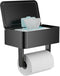 Toilet Paper Holder with Shelf - Flushable Wipes Dispenser & Storage Fits