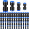 120 Pcs Straight Push Connectors, Quick Connect Air Hose Fittings for 6/8/10/12 mm Pneumatic Tubes