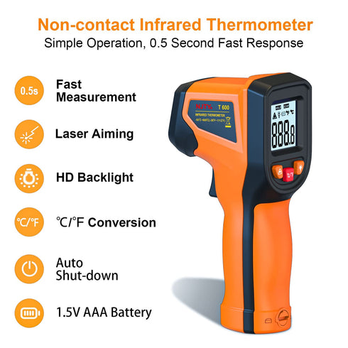 Upgrade 2023 Laser Infrared Thermometer Non-Contact Digital Temperature Gun, -58?~1112? for Industrial, Kitchen