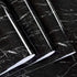 RANRAN Marble Contact Paper Granite Black Roll, Self Adhesive Peel and Stick Wallpaper for Kitchen Countertop Cabinet