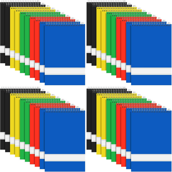 Cholemy 30 Pack Spiral Steno Pads, 6 x 9 Inches, 60 Sheets, Assorted Color Spiral Notebooks for School