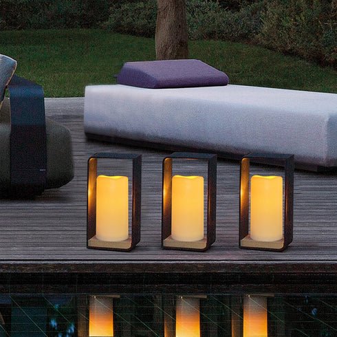 12PACKD3''*H5.5'' 10-Key 24Hours Waterproof Flameless Remote Control Candles Battery Operated Flickering LED Pillar