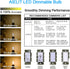 T45/T14 E26 Bulbs Dimmable, 2W(25 3000K, Bulb, Bulb 3-Pack LED Watt Equivalent), Soft White Tube LED Light Vintage
