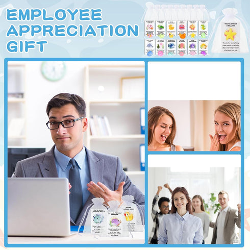 Briwooody 120 Set Set Employee Appreciation Gifts Bulk for Coworkers Mixed Thank You Gift with Glow in the Dark Resin