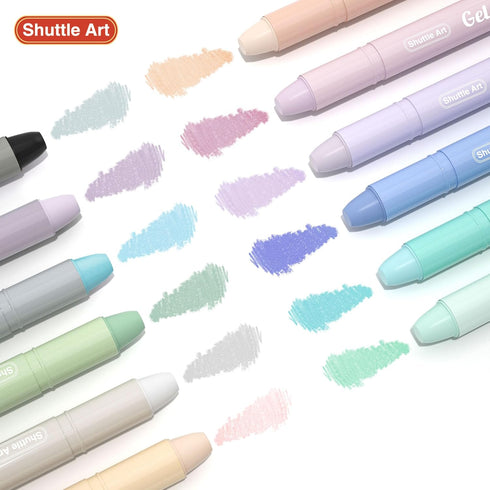 Shuttle Art Bible Highlighters and Pens, 12 Dusty Colors Gel Highlighters No Bleed Through for Journaling and Studying