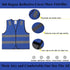 10 Pack 2 Blue Safety Vests - Reflective High Visibility Construction ANSI Class Work Vests for Men,Woman,Hi Vis Mesh