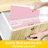 SUNEE File Folders, Letter Size, 10 Pastel Colors, 100 Pack Manila Folders, 1/3-Cut Tabs for Documents