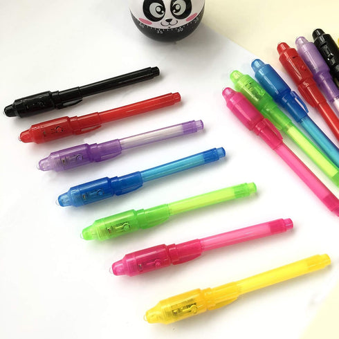 SCStyle Invisible Ink Pen, 7 Pcs, Spy Marker for Secret Messages, Gift for Kids, Invisible Ink with UV Light
