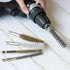 5Pcs Bore Brush Brass 10mm Dia Cleaning Twisted Bronze Wire Brush with Handle, 1/4 Inch Hex Shank