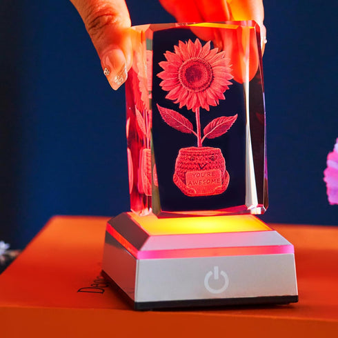 Inspiring gifts suitable for women, Sunflowers Flower Night Lamp,Rechargeable Cordless Touch Table Lamp,Festival
