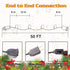 50FT C9 E17 12" C9 Set Light String Christmas Stringer, Light Sockets Spacing, Stringer Black Outdoor String Light
