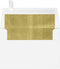 LUXPaper A4 Foil Lined Invitation Envelopes | Peel & Press | 4 1/4" x 6 1/4" | White w/Gold LUX Lining | 60lb. Text |