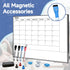 Dry Erase Calendar Whiteboard for Wall Hanging, 24"x18" Monthly White Board Calendar with Sturdy Aluminum Frame