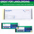 Gimehome 50 Sets 7 1/2" 2 3/4" 2-Part Cover(3pack) Money or Rent Receipt Book, x Carbonless, White & Canary, Bound