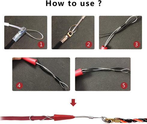 30M 100ft Fish Tape Cable Puller Kit: 4mm PET Electrical Cable Puller Duct Rodder for Wall Wire Guide