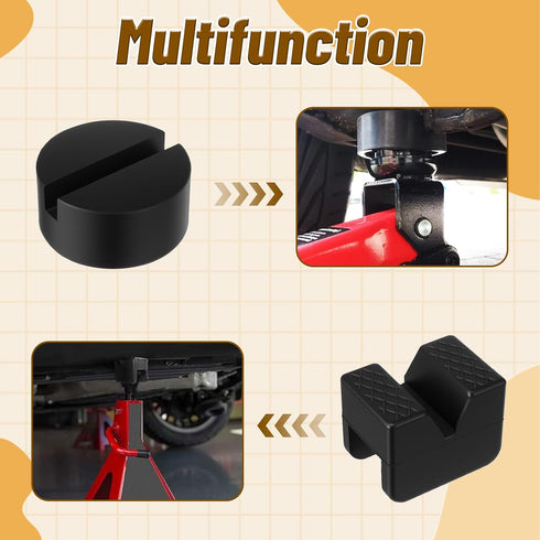 Afcabakila 8 2 Pinch Pcs Universal Jack Stand Pads, Types Rubber Jack Pad & Weld Adapter, Oil Change Mush Haves, Change