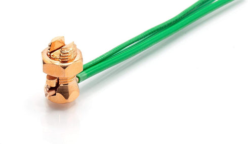 THE CIMPLE CO Size #4 Grounding Split Bolt Connector for Copper Conductors - Bonding Tools Edition - 4 Pack