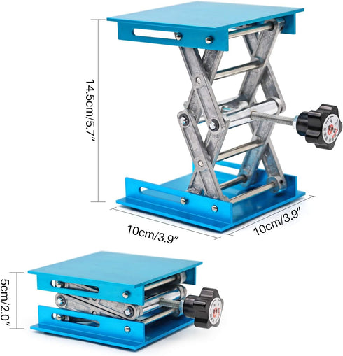 Lab Jack Stand Table Lift, Aluminium Oxide Laboratory Support Jack Platform, 4"X4"