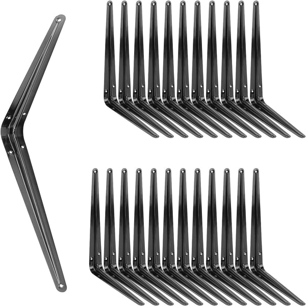 Biugaaufai 24 Pack 10" x 8" Heavy Duty Metal Shelf Brackets, Floating Shelf