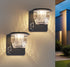 Solar Wall Lights Outdoor Waterproof, 2 Pack Metal Wall Lights + USB-C