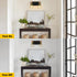 2-Light FadimiKoo Rustic Style Wood Bathroom Wall Sconces, Black Gold Bathroom Vanity Light Fixtures with Metal Shade