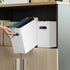 Oterri File Organizer, Small Collapsible File Box with Handle for Letter Size, Portable Hanging File Organizer, White