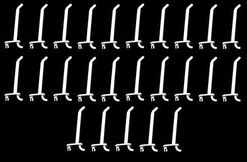 JSP Manufacturing 4" Plastic Pegboard Hooks for Garage, Tools, Storage, Jewelry, Craft - Multi-Colors (25 Pack)