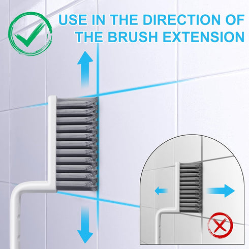 MIXVOVA 3 Set 3 V-Shaped Grout Cleaner Brush, Pcs Grout Brushes for Tile Floor, Handheld Grout Cleaning Brushes