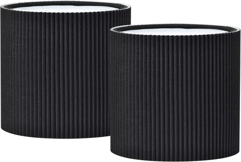 LAMPWELL KETTE Clip-on Pleated Fabric Lamp Shades for for Table Chandelier Wall