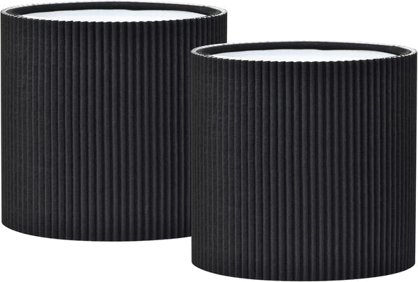 LAMPWELL KETTE Clip-on Pleated Fabric Lamp Shades for for Table Chandelier Wall