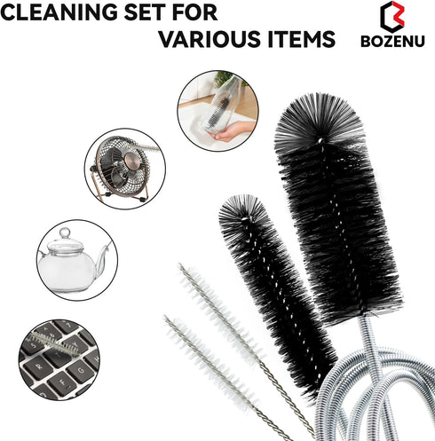 Flexible Drain Brush, 66 Inch Long Double Ended Hose Pipe Cleaners, 58 Inch Tube Cleaning Brush, 2 Pack 8 Inch Straw
