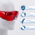 Annhua Dental Glasses Protection, Anti-Fog Dentist Spectacles Red Goggle Shield for Teeth Whitening Light