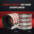 Supply Giant 37522CS No-Hub Coupling Heavy Duty Colored Shield, 3 inch, Red