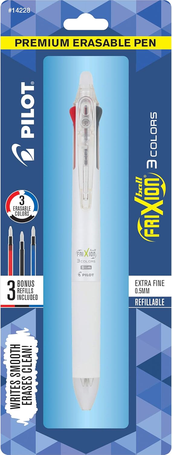 Pilot FriXion Ball Multifunction Erasable, Refillable Retractable Gel Pen, Extra Fine Point 0.5 mm, Single Pen