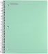 Mintra Office Durable Spiral Notebooks – 3 Subject, Lavender, Sage Green, Salmon, Wide Ruled, 3 Pack