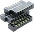 YXQ 600V 15A 6 Positions Double Row Screw Terminal Barrier Strip Block and 15A 6 Positions Jumper Strip