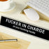 Funny Desk Signs for Office - Novelty Nameplate Black Desk Plaque for Women Men, Coworker Gift, 10 x 2 Inch