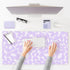 Cute Desk Pad - Aesthetic Desk Mat Kawaii - Keyboard Pads for Desk - XL Purple Desk Pad - Cute Office Desk Decor for Women - Desk Mat Purple - Office Desk Mouse Pad (Flower Purple) by Pecfamly