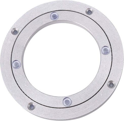 ChiweiJ (6 inches*H8.5MM) Heavy Duty Aluminium Alloy Rotating Bearing Plate, Round Table Turntable for Dining Cake