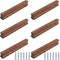 PIYYQNY Drawer Handles 6 Pack Natural Wood Cabinet Pulls Drawer Wardrobe Wooden Handles
