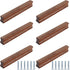 PIYYQNY Drawer Handles 6 Pack Natural Wood Cabinet Pulls Drawer Wardrobe Wooden Handles