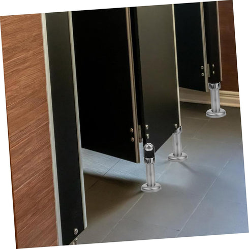 2 pcs Toilet Partition Support Foot, Restroom Partition Hardware Accessories, Stainless Steel Tripod