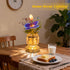 BVI BOOMERVIVI 3-Color Dimmable Flower Crystal Table Lamp, Small Night Light, Rechargeable Cordless Touch Lamp